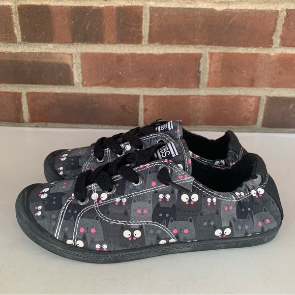 BOBS Skechers Beach Bingo Kitty Cat Slip On Grey Sneakers Women’s US 6 M - Picture 5 of 8